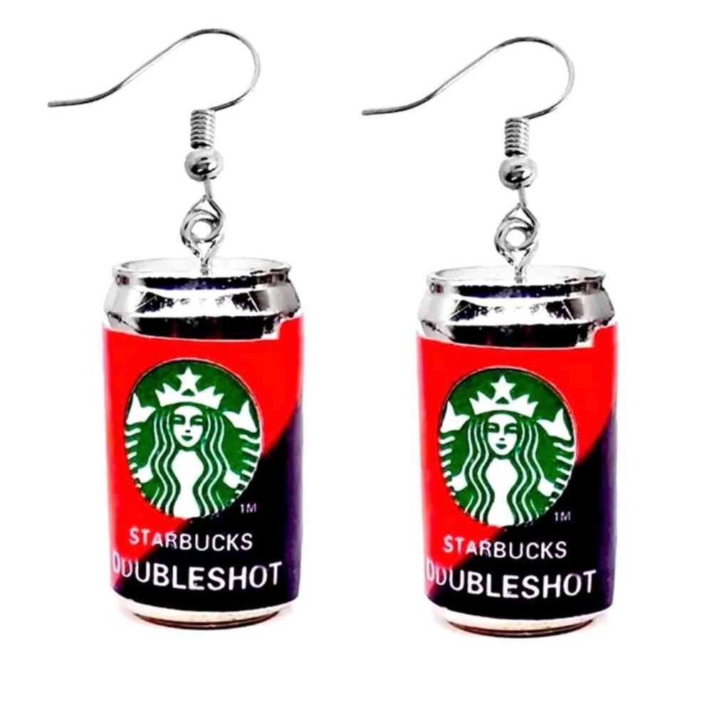 Starbucks Double Shot Can Earrings.